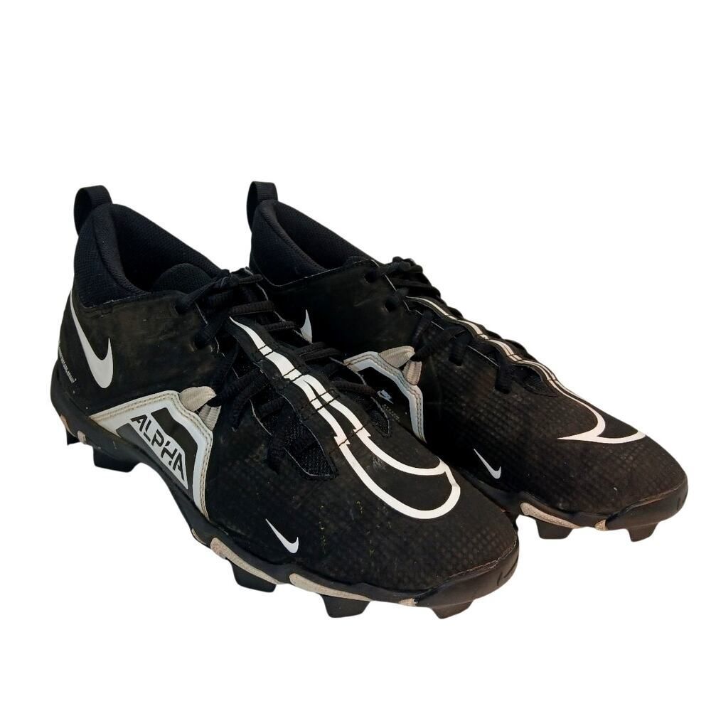 Nike Alpha Menace 3 Shark Mens Black Football Cleats - Size 9 - Picture 6 of 8